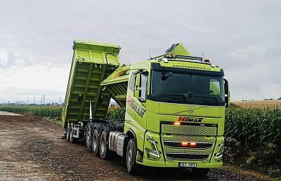 Nákladní auto Volvo FH13 sklápěcí vozidlo s vlekem