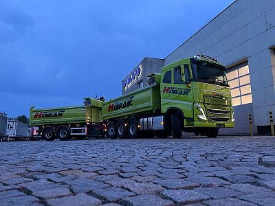 Nákladní auto Volvo FH13 sklápěcí vozidlo s vlekem