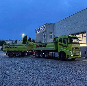 Nákladní auto Volvo FH13 sklápěcí vozidlo s vlekem
