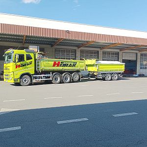 Nákladní auto Volvo FH13 sklápěcí vozidlo s vlekem