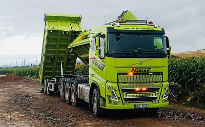 Nákladní auto Volvo FH13 sklápěcí vozidlo s vlekem