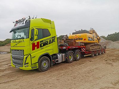 Přeprava stavebních strojů, zařízení a zemědělské techniky